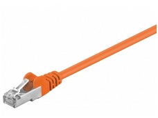 Komutacinis kabelis 0,25m F/UTP Cat5E, oranžinis