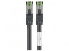 Komutacinis kabelis 0,25m S/FTP Cat8.1 Pimf, juodas LSZH CU