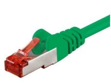 Komutacinis kabelis 0,25m S/FTP Cat6 Pimf, žalias LSZH CU