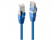 Komutacinis kabelis 0.3m S/FTP Cat6 Pimf, LSZH, mėlynas