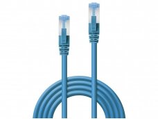 Komutacinis kabelis 0.3m S/FTP Cat6A Pimf, LSZH, mėlynas