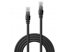 Komutacinis kabelis 0.3m U/UTP Cat6, juodas
