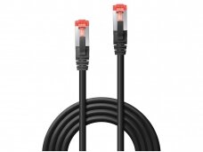 Komutacinis kabelis 0.5m S/FTP Cat6 Pimf, juodas
