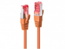 Komutacinis kabelis 0.5m S/FTP Cat6 Pimf, oranžinis