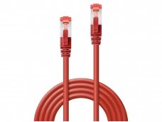 Komutacinis kabelis 0.5m S/FTP Cat6 Pimf, raudonas