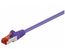 Komutacinis kabelis 0,5m S/FTP Cat6 Pimf, violetinis LSZH CU