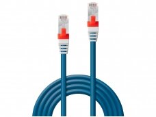Komutacinis kabelis 0.5m S/FTP Cat6A Pimf, LSZH, mėlynas