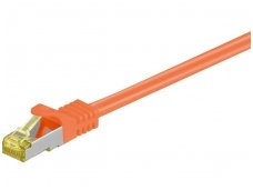 Komutacinis kabelis 0,5m S/FTP Cat7 Pimf, oranžinis LSZH CU