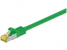 Komutacinis kabelis 0,5m S/FTP Cat7 Pimf, žalias LSZH CU