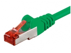 Komutacinis kabelis 0,5m S/FTP Cat6 Pimf, žalias LSZH CU