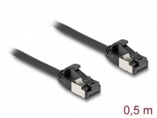 Komutacinis kabelis 0,5m U/FTP Cat8.1, 4.2mm, juodas TPE
