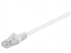 Komutacinis kabelis 0,5m UTP Cat5E, baltas