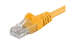 Komutacinis kabelis 0,5m UTP Cat5E, geltonas