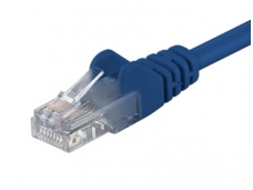 Komutacinis kabelis 0,5m UTP Cat5E, mėlynas