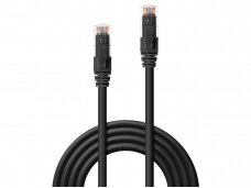 Komutacinis kabelis 0.5m U/UTP Cat6, juodas, LSZH