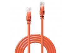 Komutacinis kabelis 0.5m U/UTP Cat6, oranžinis