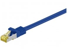 Komutacinis kabelis 10m S/FTP Cat7 Pimf, mėlynas LSZH CU