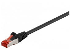 Komutacinis kabelis 1,5m S/FTP Cat6 Pimf, juodas LSZH CU