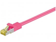Komutacinis kabelis 1,5m S/FTP Cat7 Pimf, rausvas LSZH CU