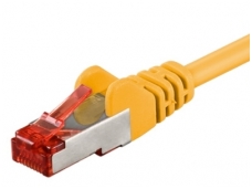Komutacinis kabelis 1,5m S/FTP Cat6 Pimf, geltonas LSZH CU