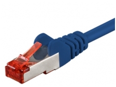 Komutacinis kabelis 1,5m S/FTP Cat6 Pimf, mėlynas LSZH CU