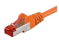 Komutacinis kabelis 1,5m S/FTP Cat6 Pimf, oranžinis LSZH CU