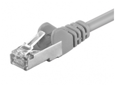 Komutacinis kabelis 1m F/UTP Cat5E, pilkas