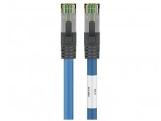 Komutacinis kabelis 1m S/FTP Cat8.1 Pimf, mėlynas LSZH CU