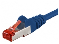 Komutacinis kabelis 2m S/FTP Cat6 Pimf, mėlynas LSZH CU