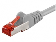 Komutacinis kabelis 2m S/FTP Cat6 Pimf, pilkas
