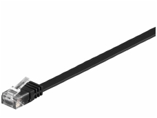 Komutacinis kabelis 2m UTP Cat6 plokščias, juodas CU