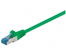Komutacinis kabelis 3m S/FTP Cat6a Pimf, žalias LSZH CU