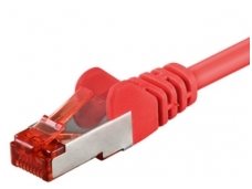 Komutacinis kabelis 3m S/FTP Cat6 Pimf, raudonas LSZH CU