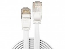 Komutacinis kabelis 5m U/FTP Cat6A, plokščias, baltas