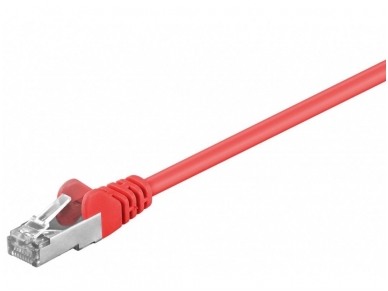 Komutacinis kabelis 0,25m F/UTP Cat5E, raudonas