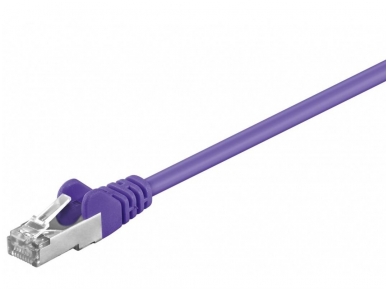 Komutacinis kabelis 0,25m F/UTP Cat5E, violetinis
