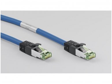 Komutacinis kabelis 0,25m S/FTP Cat8.1 Pimf, mėlynas LSZH CU 2