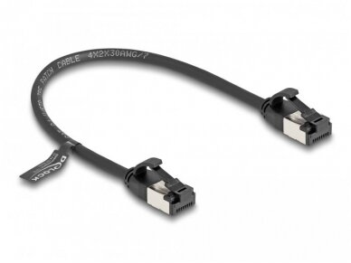 Komutacinis kabelis 0,25m U/FTP Cat8.1, 4.2mm, juodas TPE 1