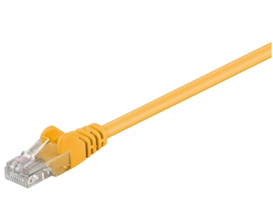 Komutacinis kabelis 0,25m UTP Cat5E, geltonas