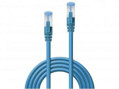 Komutacinis kabelis 0.3m S/FTP Cat6A Pimf, LSZH, mėlynas 1
