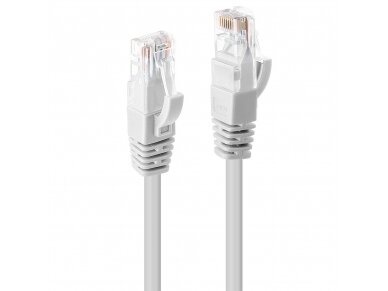 Komutacinis kabelis 0.3m U/UTP Cat6, baltas