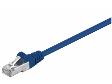 Komutacinis kabelis 0,5m F/UTP Cat5E, mėlynas