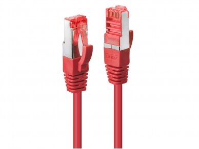 Komutacinis kabelis 0.5m S/FTP Cat6 Pimf, raudonas
