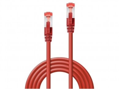Komutacinis kabelis 0.5m S/FTP Cat6 Pimf, raudonas 1