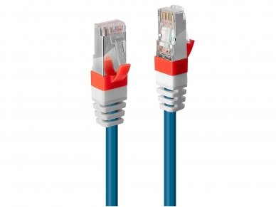 Komutacinis kabelis 0.5m S/FTP Cat6A Pimf, LSZH, mėlynas