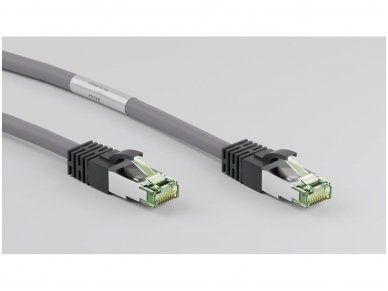 Komutacinis kabelis 0,5m S/FTP Cat8.1 Pimf, pilkas LSZH CU 2
