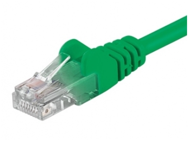 Komutacinis kabelis 0,5m UTP Cat5E, žalias