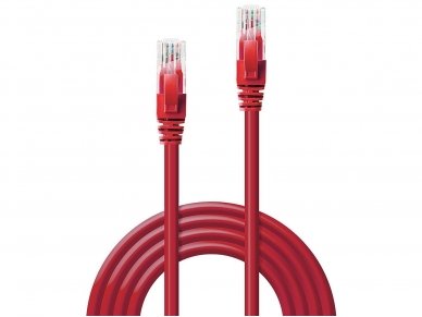 Komutacinis kabelis 0.5m U/UTP Cat6, raudonas 1
