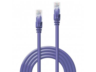 Komutacinis kabelis 0.5m U/UTP Cat6, violetinis 1