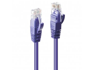 Komutacinis kabelis 0.5m U/UTP Cat6, violetinis